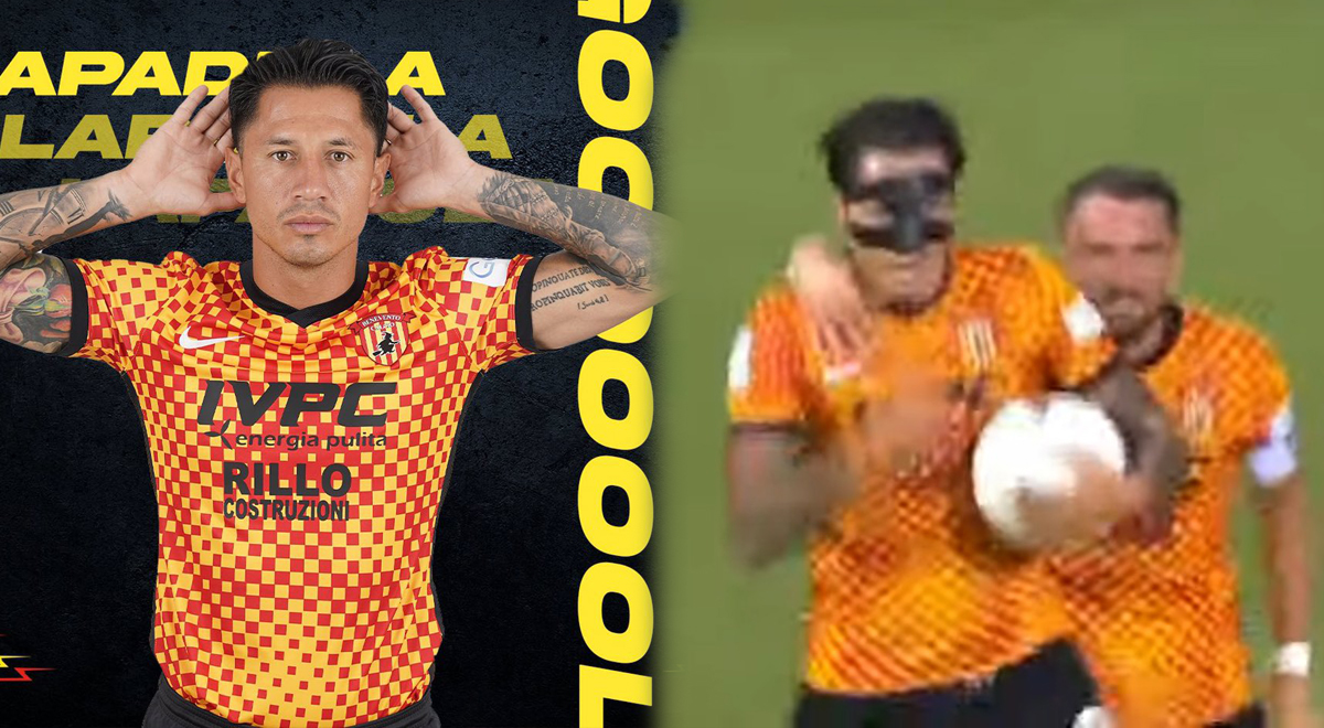 Goal by Gianluca Lapadula with Benevento in the Serie B in Italy.