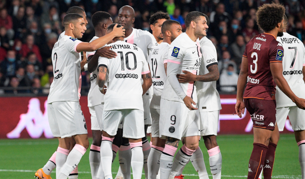 PSG baila en la punta: Venció 2-0 al Metz por Ligue 1 de Francia