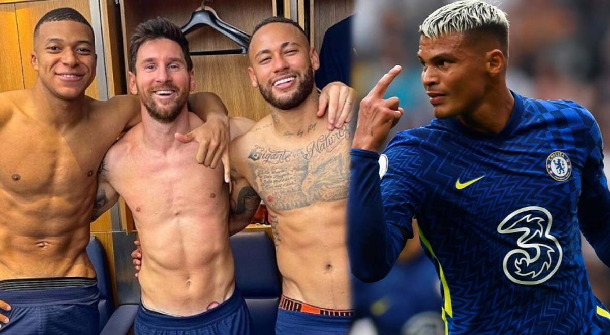 Thiago Silva y su reacción a la foto de Messi, Neymar y Mbappé