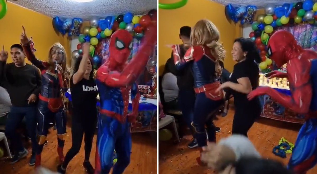 TikTok: madre de familia es viral por bailar coreografías durante una fiesta infantil