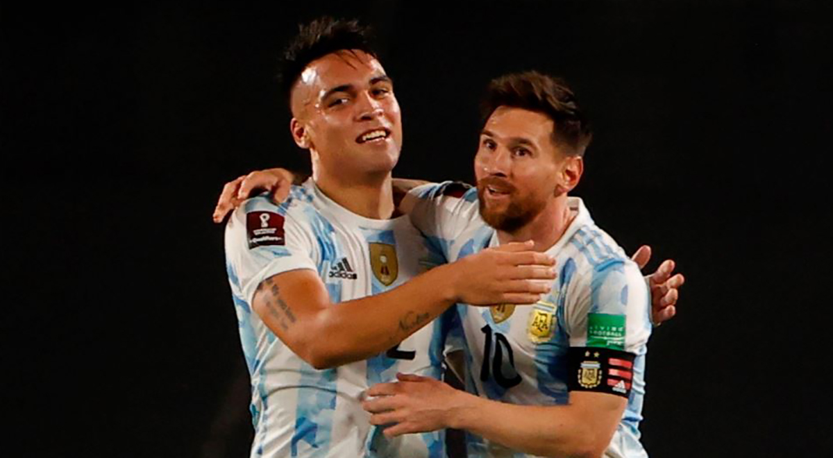 Gol de Lautaro Martínez para el 3-0 de Argentina ante Uruguay por Eliminatorias