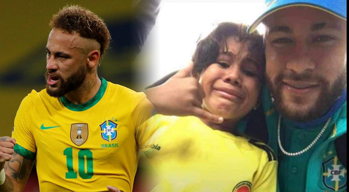 Neymar y el bonito momento que compartió con niño colombiano