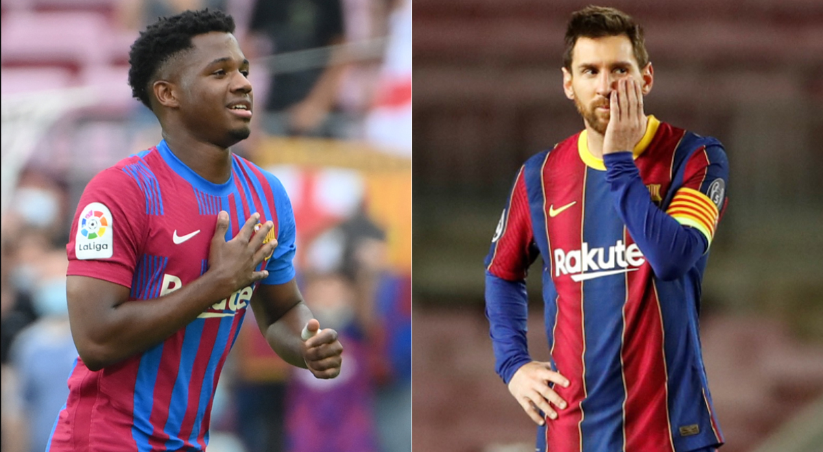 Ansu Fati superó a Lionel Messi en peculiar récord con Barcelona