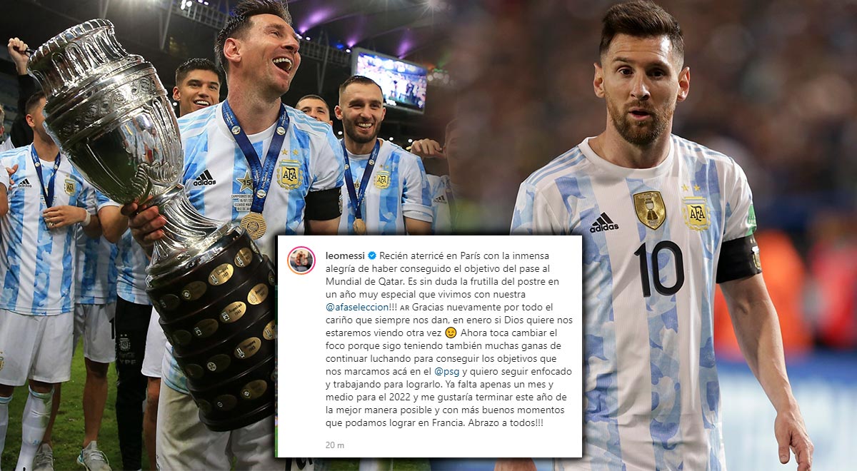 Lionel Messi y sus emotivas palabras por clasificar con Argentina a Qatar 2022