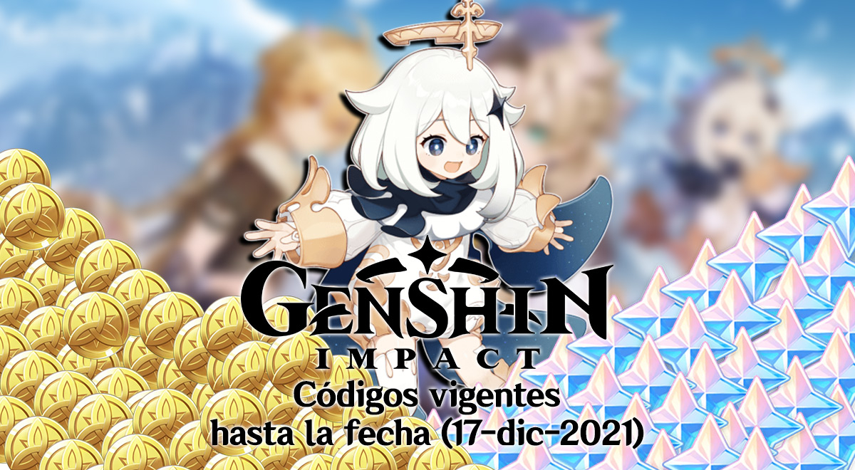 Genshin Impact: códigos vigentes hasta la fecha - 17 diciembre 2021
