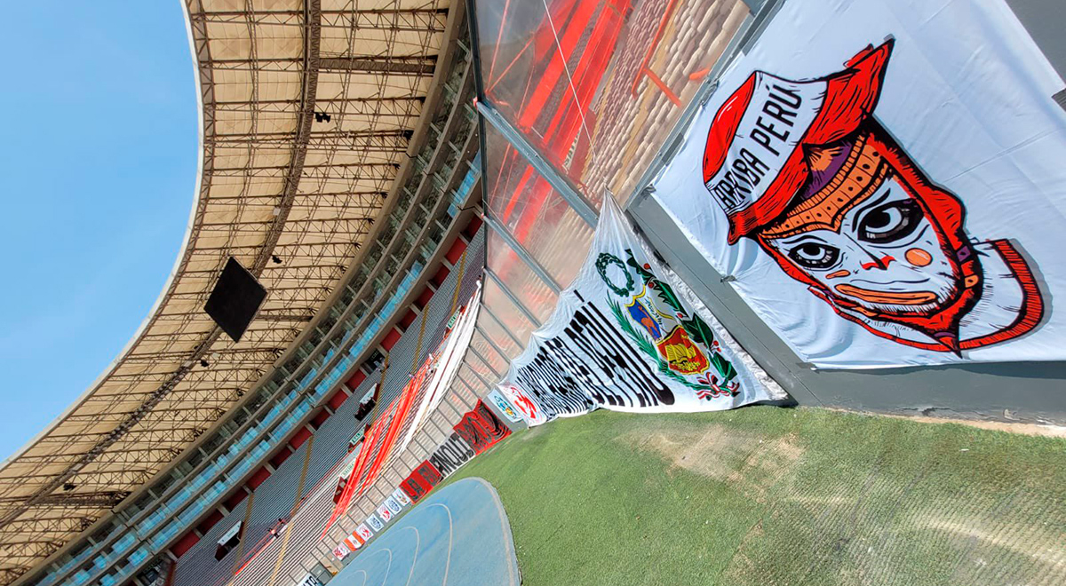 ¡Hermoso! Hinchas colocan banderolas en el Estadio Nacional a horas del Perú vs. Paraguay