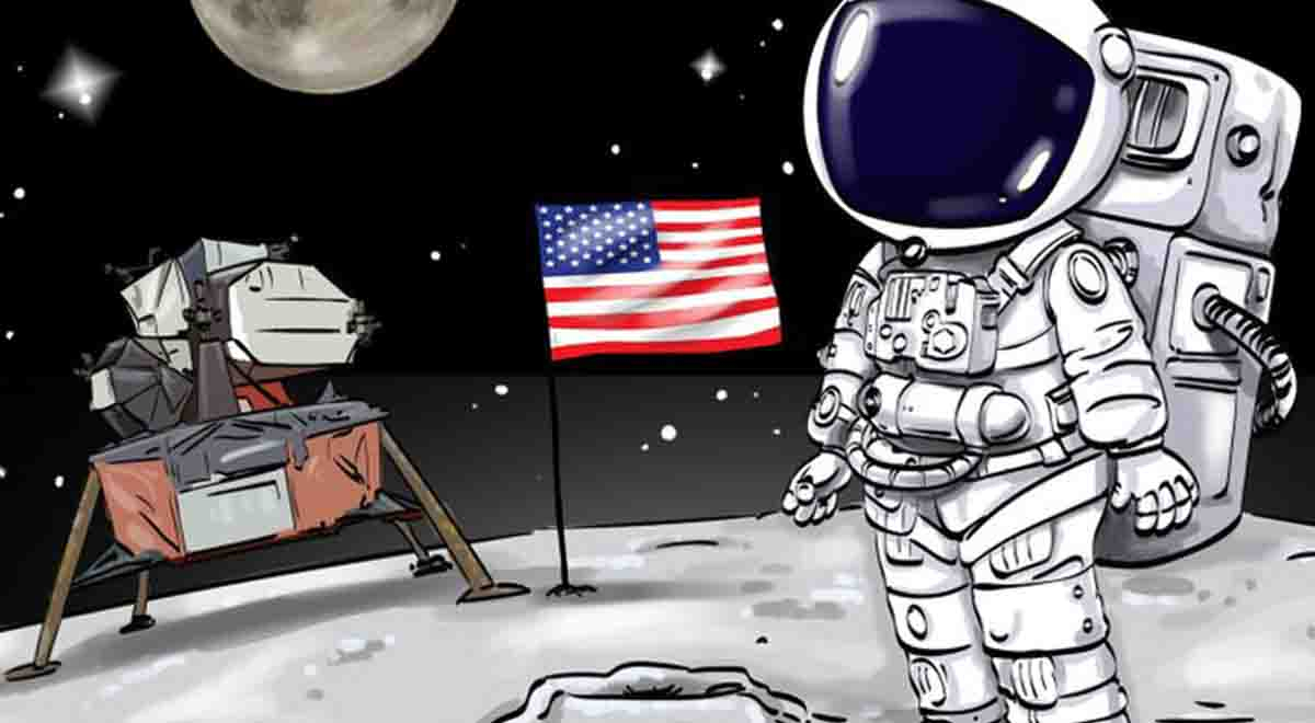 ¿Podrás encontrar el error en la imagen del astronauta en la luna? - Tienes 3 segundos