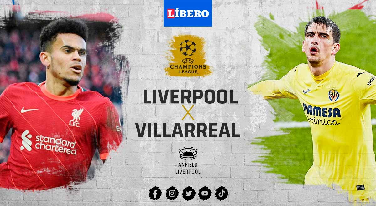 What channel broadcasts Liverpool FC-Villarreal live for the semi-final of the Champions League?