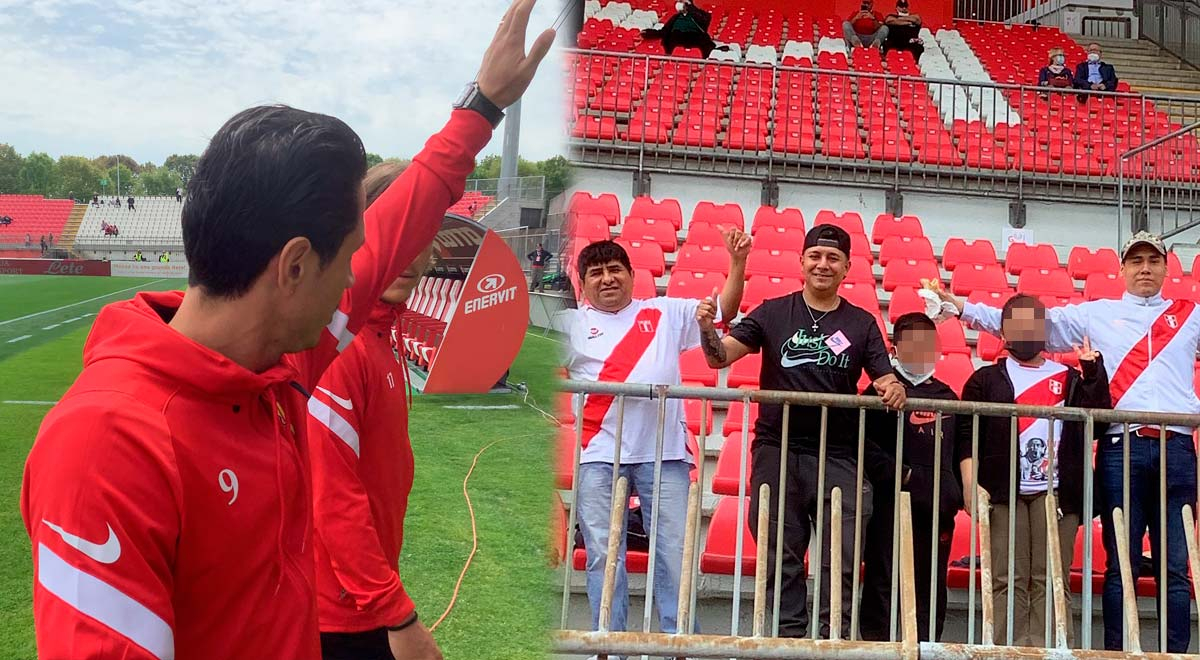 Gianluca Lapadula y la emotiva postal con hinchas peruanos en partido de Benevento
