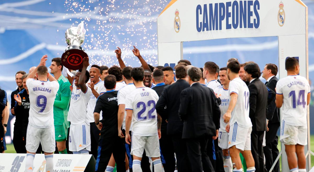 Real Madrid campeón de LaLiga Santander tras golear 4-0 a Espanyol