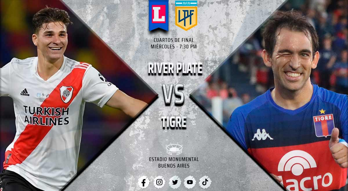 River Plate vs. Tigre EN VIVO por Copa de Liga Profesional: horario y canal para ver partido