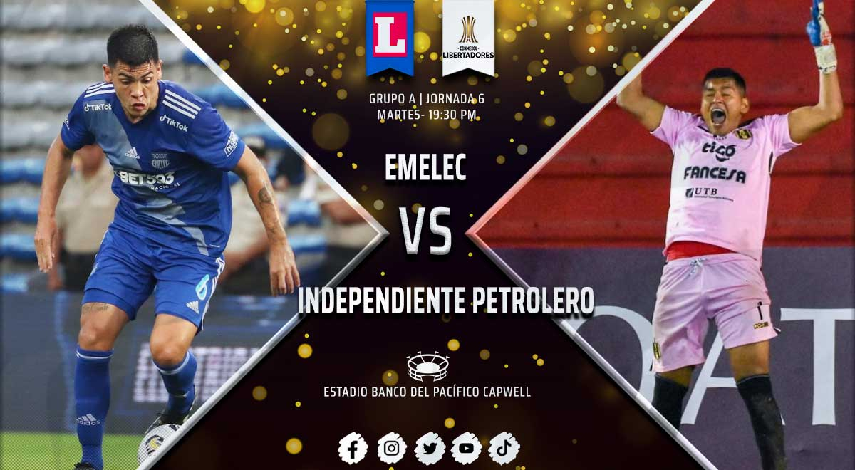 Emelec vs. Independiente Petrolero en vivo: Horarios y cómo ver partido por Copa Libertadores