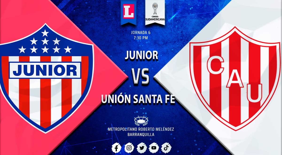 Junior vs. Unión Santa Fe EN VIVO: ¿A qué hora jugarán por la fase de grupos de la Sudamericana?