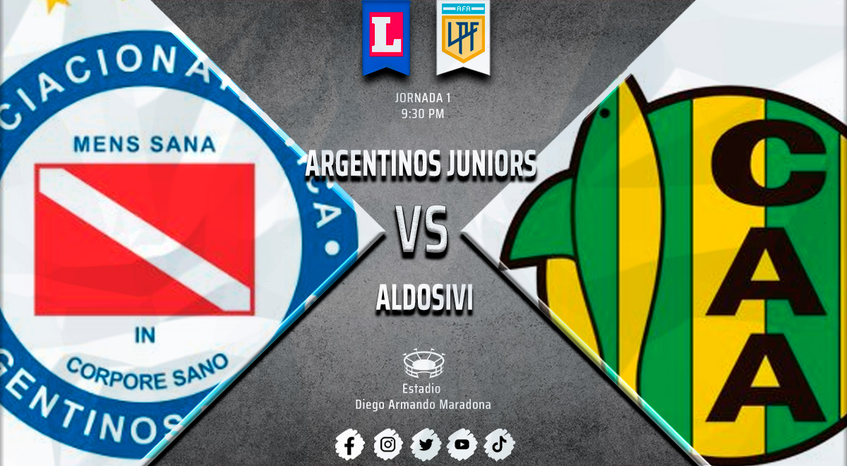 Argentinos Juniors vs Aldosivi EN VIVO: 1-1 por la Liga Profesional 2022