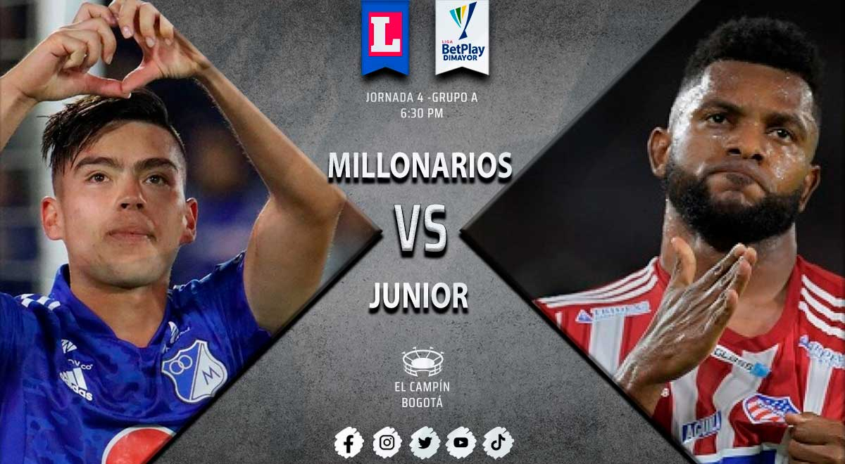Millonarios vs. Junior EN VIVO por la Liga BetPlay: sigue aquí partido por Liga Betplay 2022