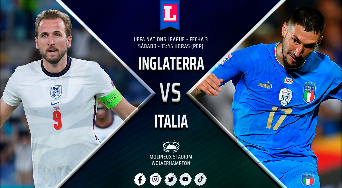 Inglaterra vs. Italia EN VIVO HOY: a qué hora, cuándo juegan y dónde ver la UEFA Nations League