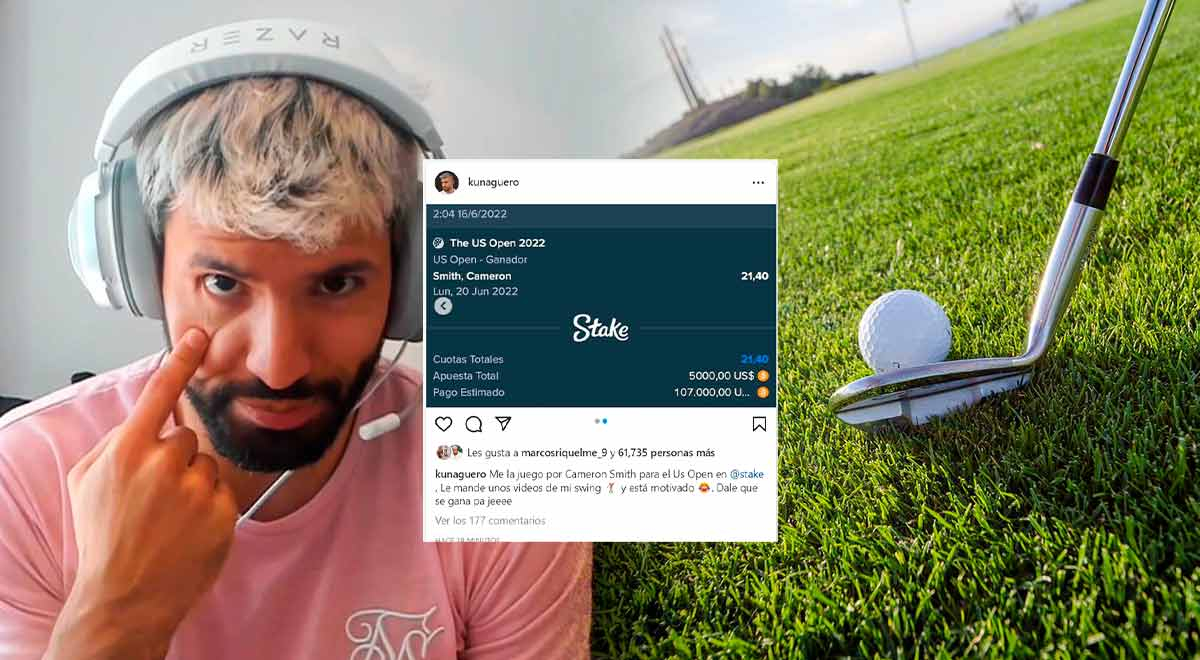 Sergio Agüero sorprende a seguidores con apuesta de 5,000 dólares en torneo de golf