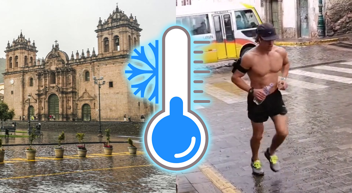 Extranjero sorprendió en Cusco trotando solo en short a 5 grados centígrados