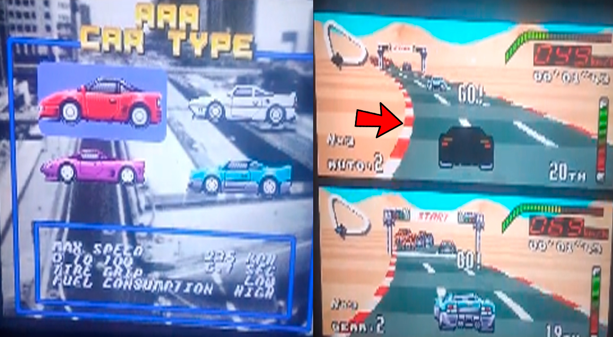 Super Nintendo: Secret trick lets you 'unlock' a black car in Top Gear.