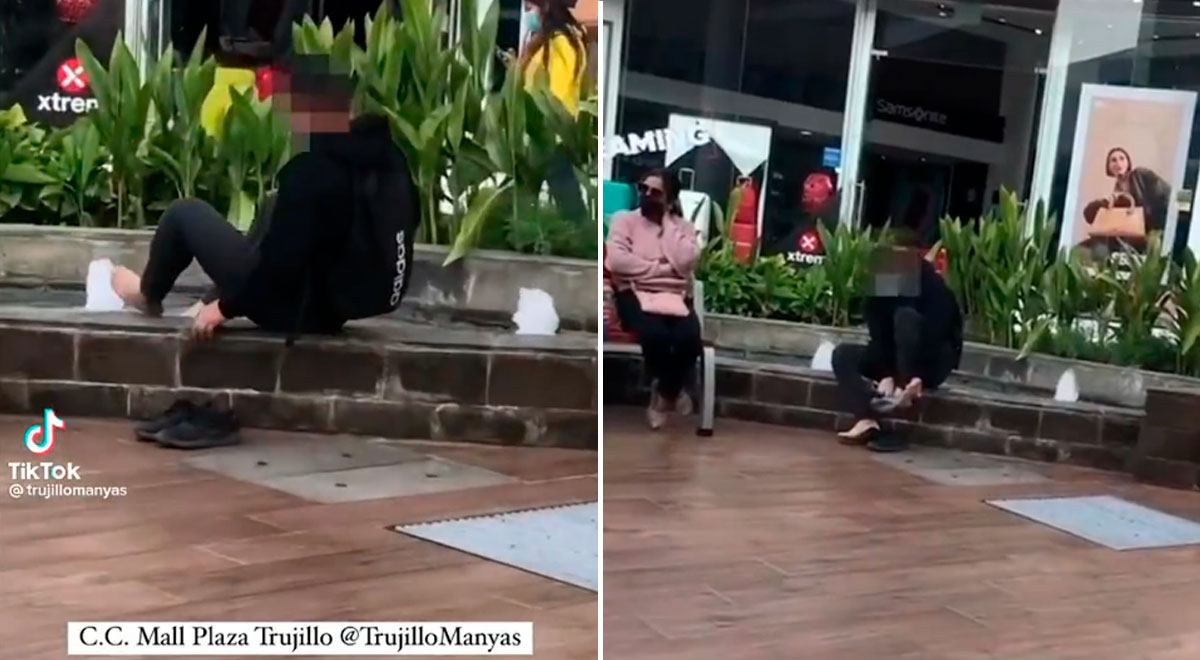 TikTok: sujeto es captado lavándose los pies en pileta de centro comercial