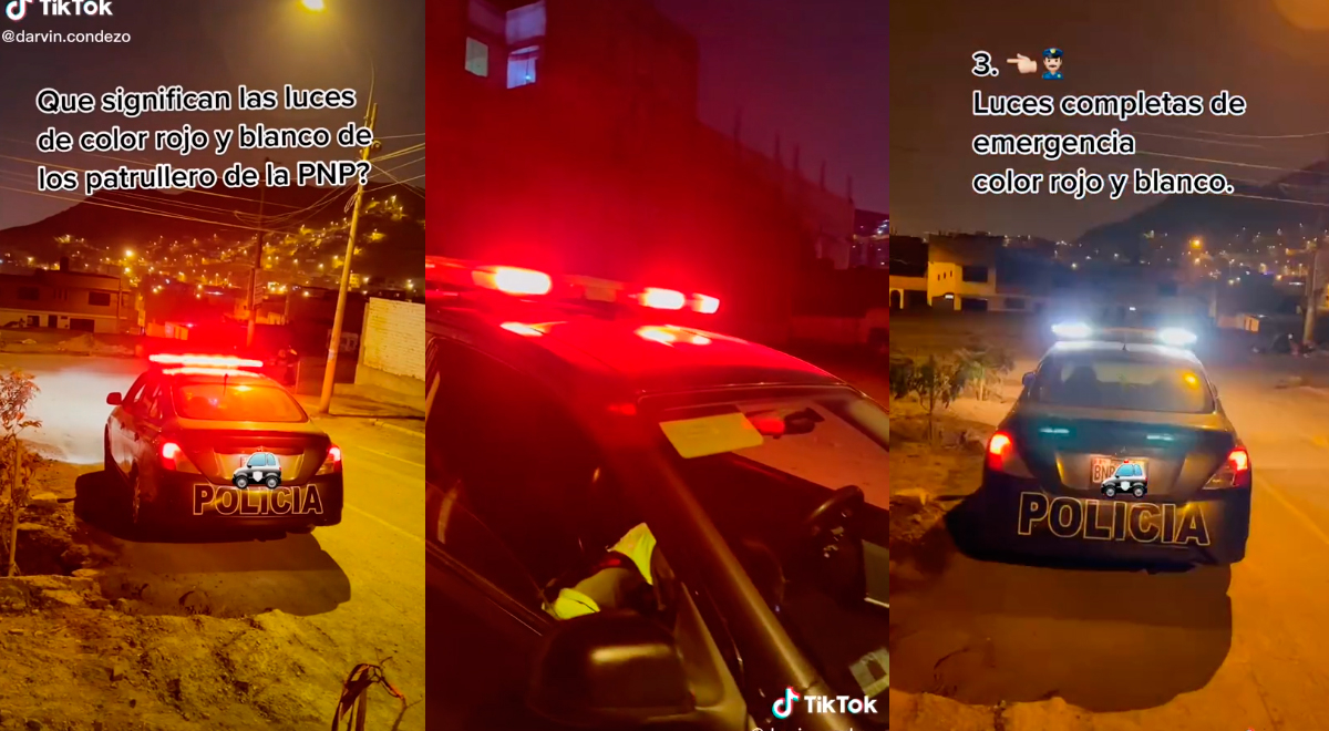 Policía peruano revela el verdadero significado de las luces de los patrulleros