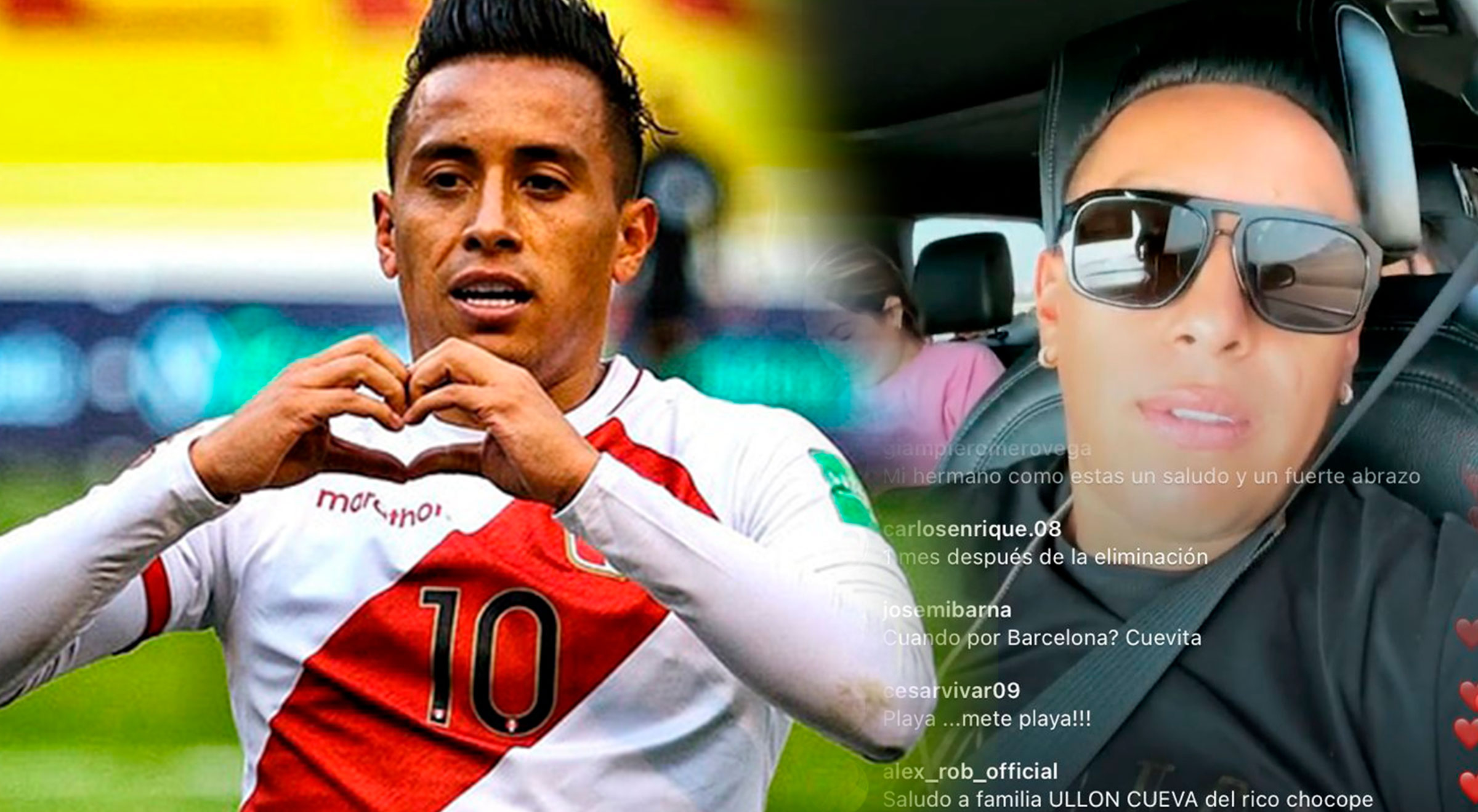 Instagram: Christian Cueva transmitió en vivo e hinchas le recordaron la no clasificación de Perú