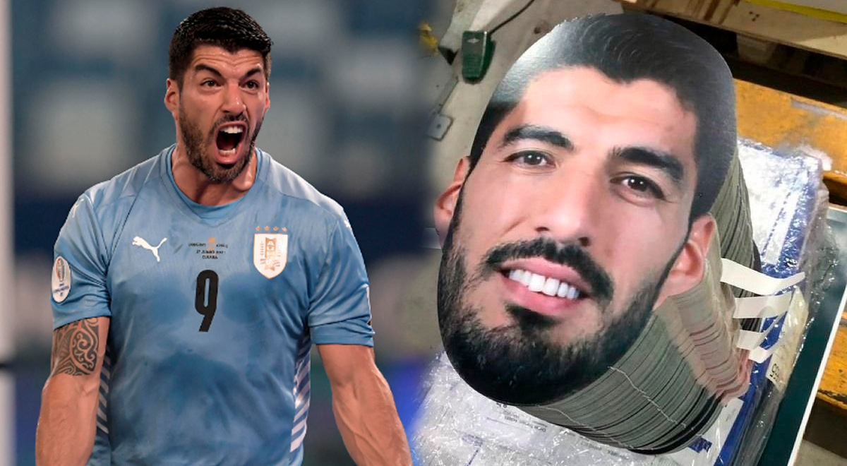 Hinchas de Nacional asistieron al estadio con máscaras de Luis Suárez