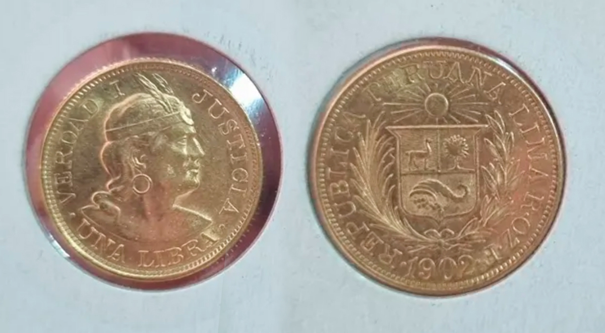 Peruano intenta vender una Libra de Oro de 1902 a 2200 soles
