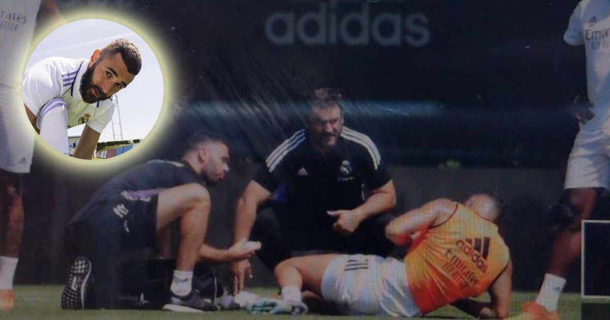 Benzema salió lesionado de entrenamiento del Real Madrid y es duda ante el América de Aquino