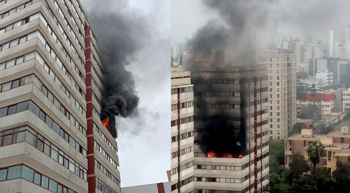 Fire in San Felipe Residential: Flames consumed part of a building in Jesús María.