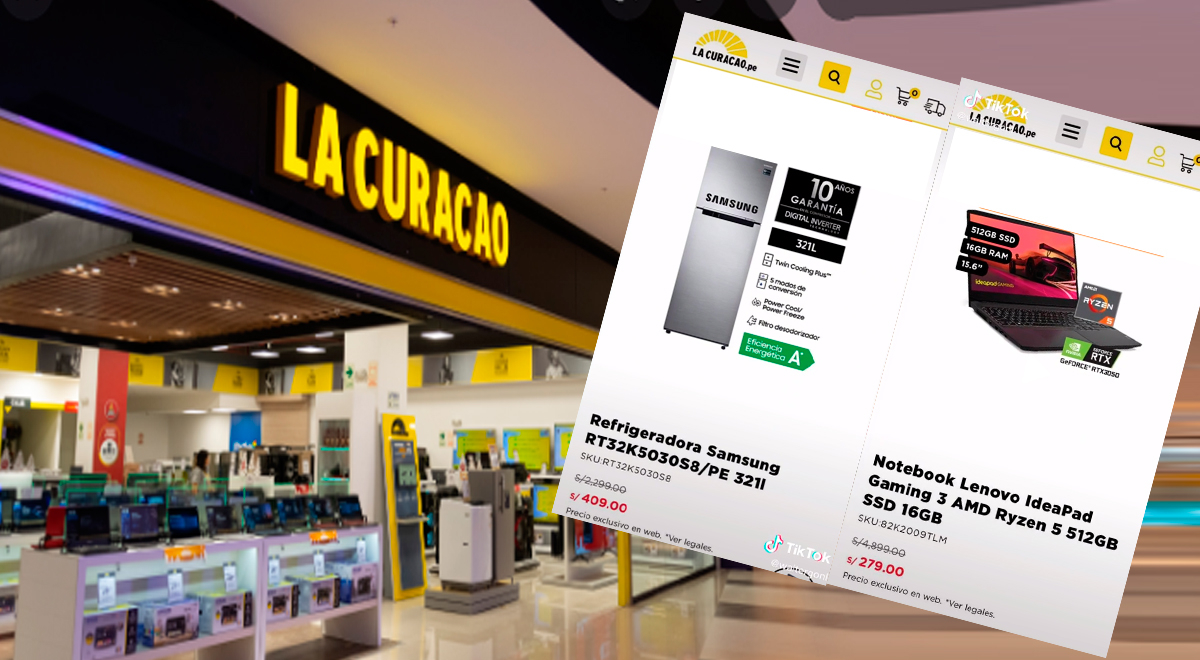 La Curacao 'liquidated' refrigerators, televisions, and laptops from 200 soles.