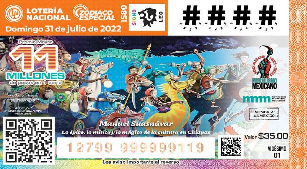 Sorteo Zodiaco Especial 1580: Resultados y premio mayor de la Lotería Nacional HOY, 31 de julio