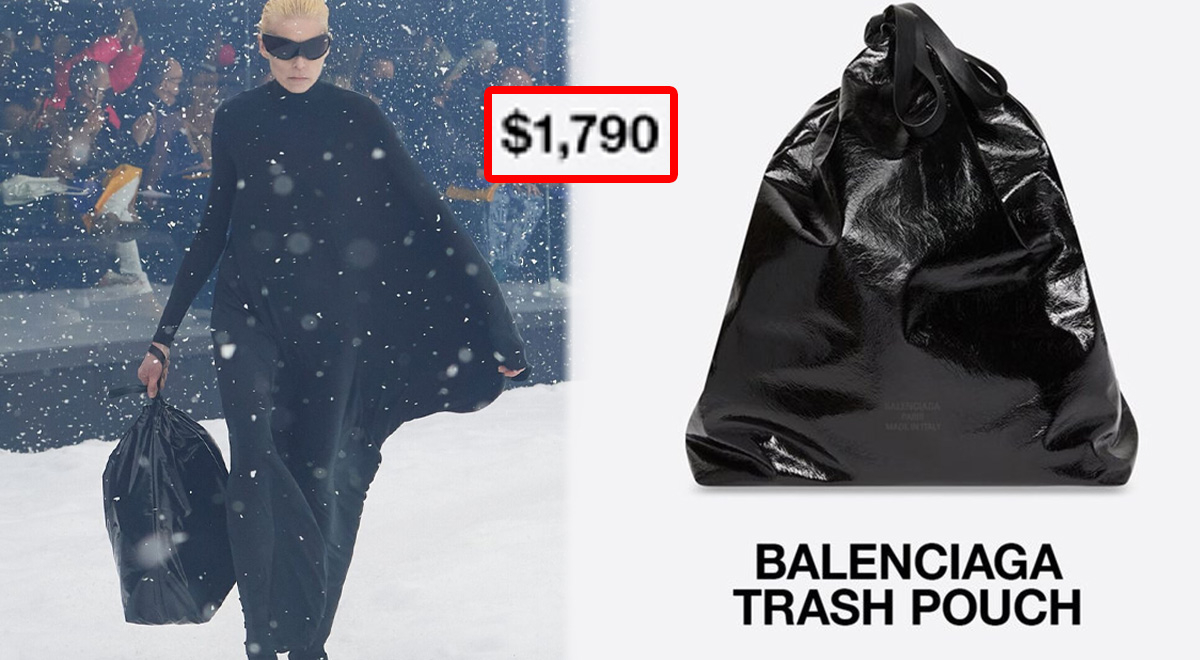 Balenciaga pone a la venta 'bolsa de basura' y precio sorprende a usuarios