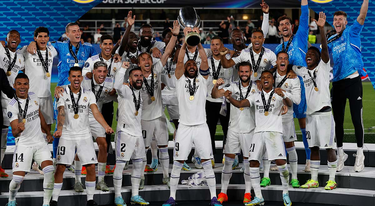 Real Madrid campeón de la Supercopa de Europa: derrotó 2-0 a Frankfurt con un gol de Benzema