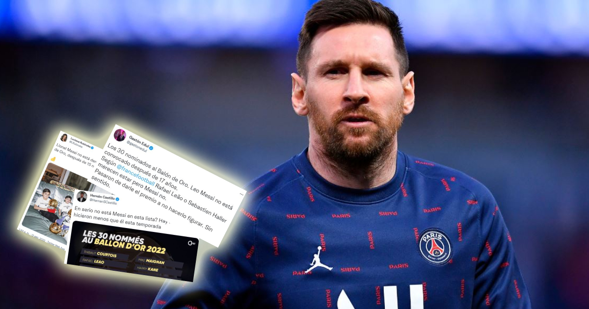 Argentine journalists outraged after Messi's absence from the Ballon d'Or 2022 list.