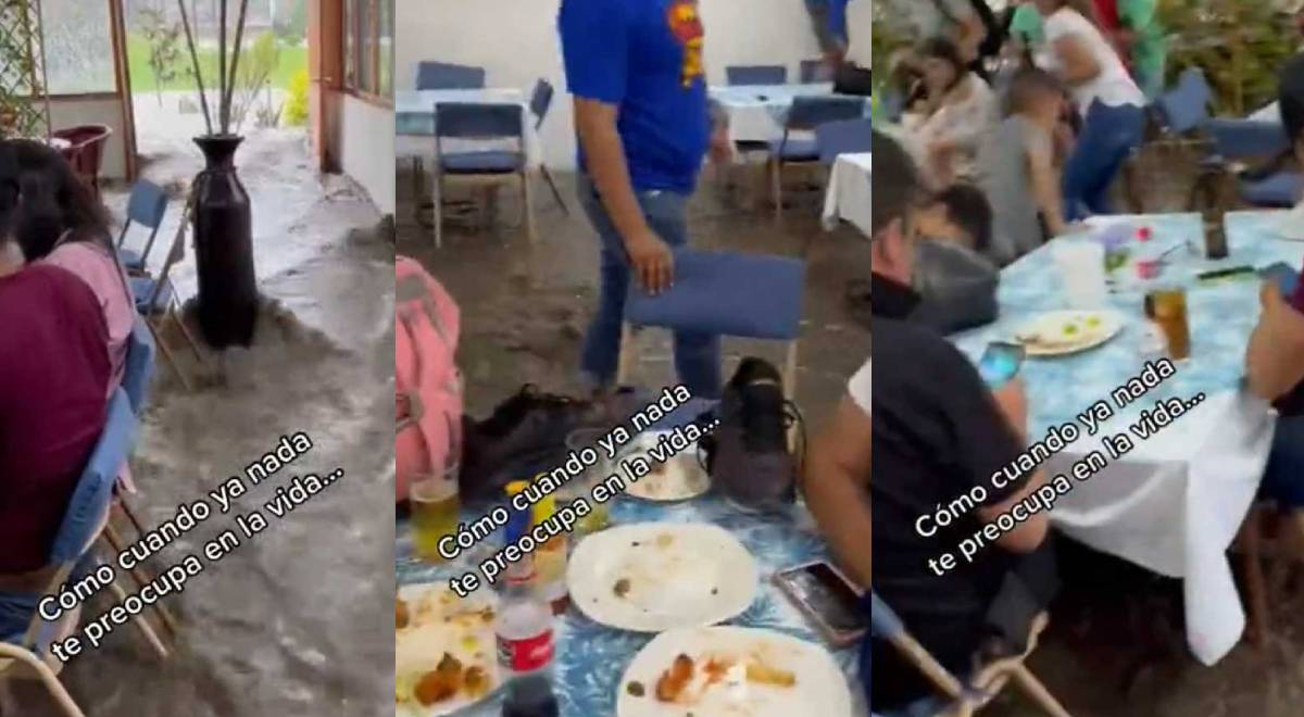 TikTok: Familia es viral tras armar fiesta a pesar de tener la casa completamente inundada