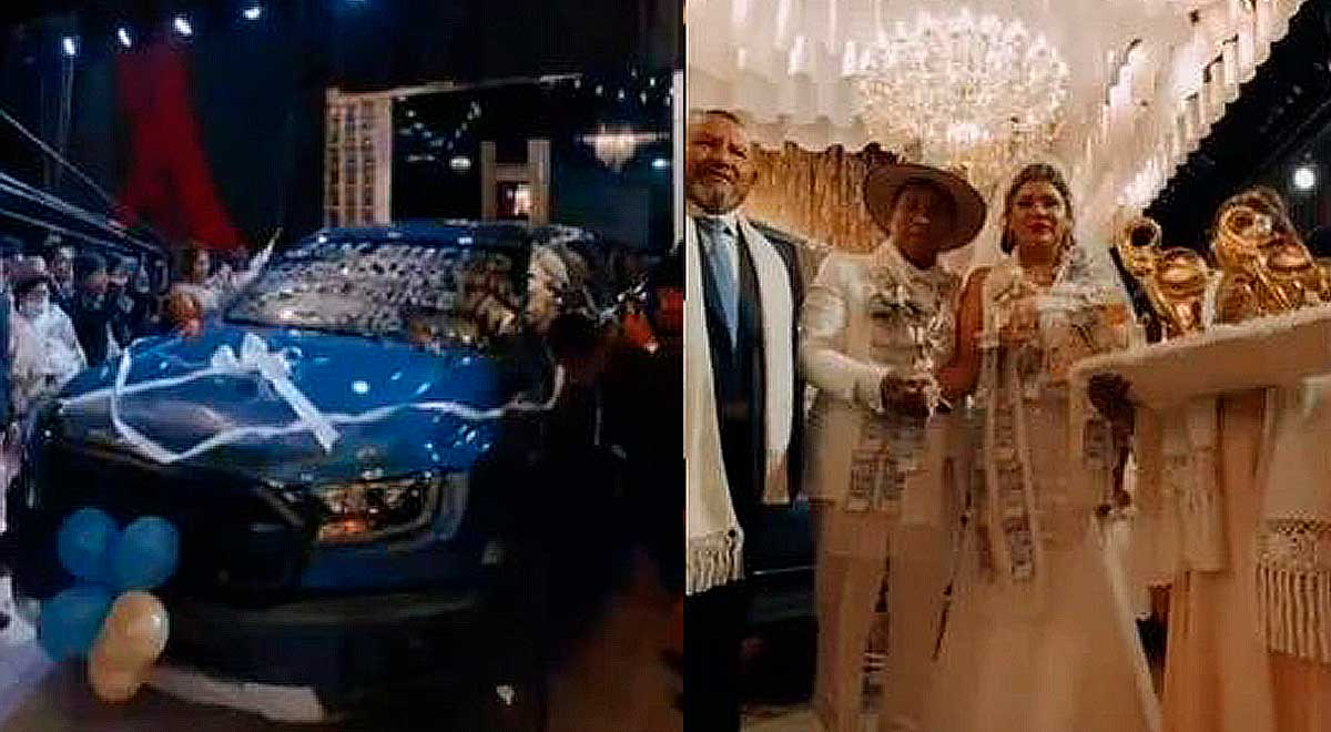 Puno: Millonaria boda se hace viral por tener 3 camionetas, miles de dólares y 500 invitados