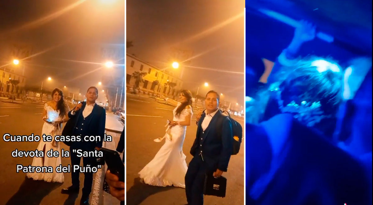 Recién casados se trasladan en 'combi discotequera' y en TikTok son la sensación