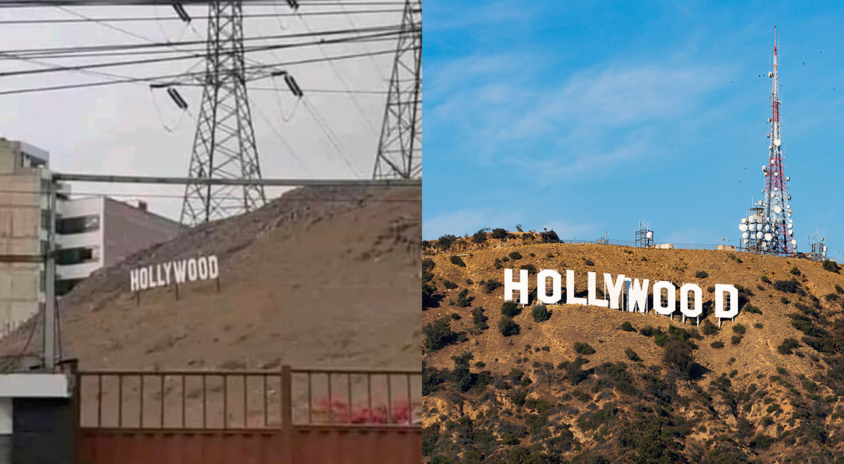 Viral: letrero Hollywood aparece en cerro de Los Olivos y vecinos quedan sorprendidos