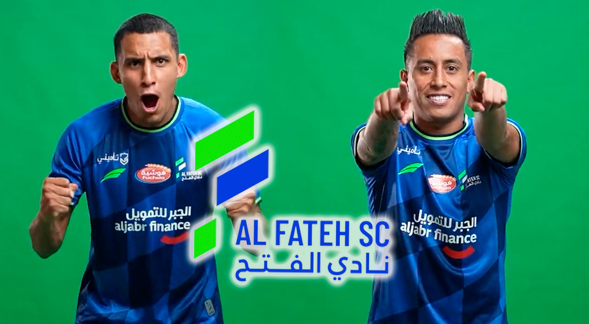 Listos para el debut: Alex Valera y Christian Cueva posaron con la nueva camiseta de Al-Fateh
