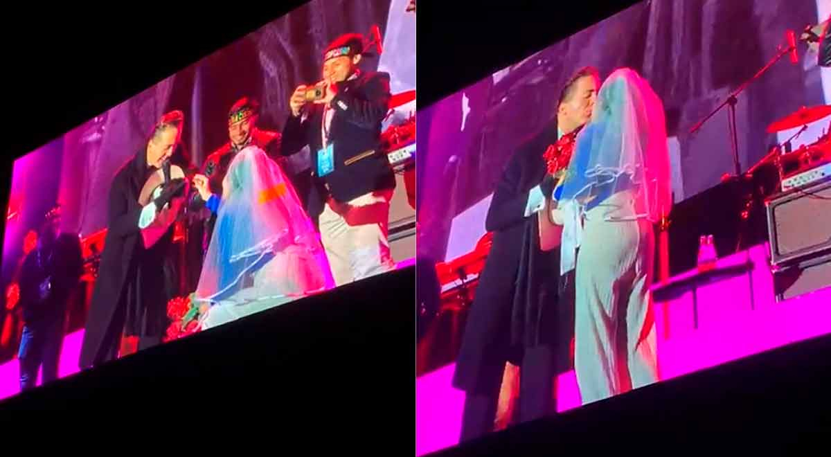 Peruana le pide matrimonio a Cristian Castro en concierto y lo besa