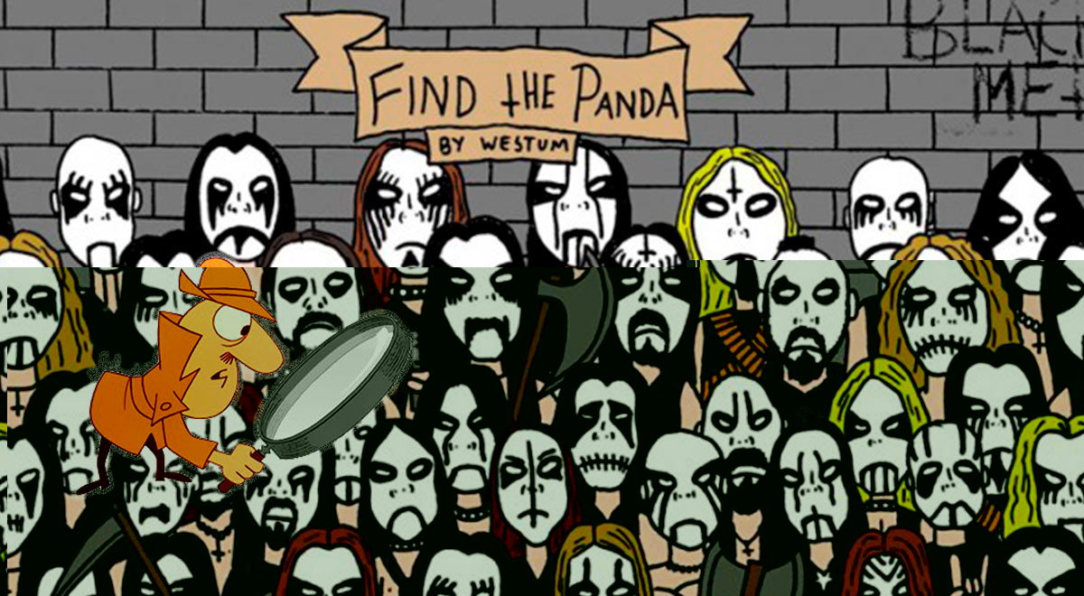 Solo el 5% pudo con este reto visual: encuentra al panda oculto en la banda de heavy metal