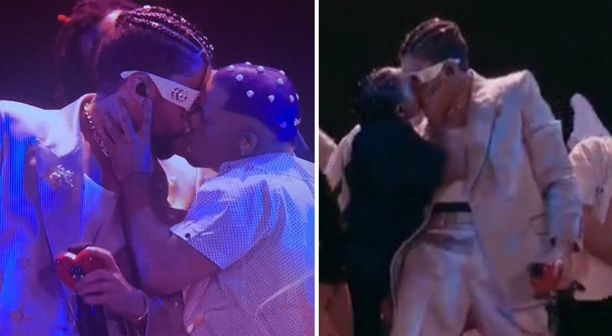 Bad Bunny la rompió en los MTV VMAs 2022 y besó a sus bailarines