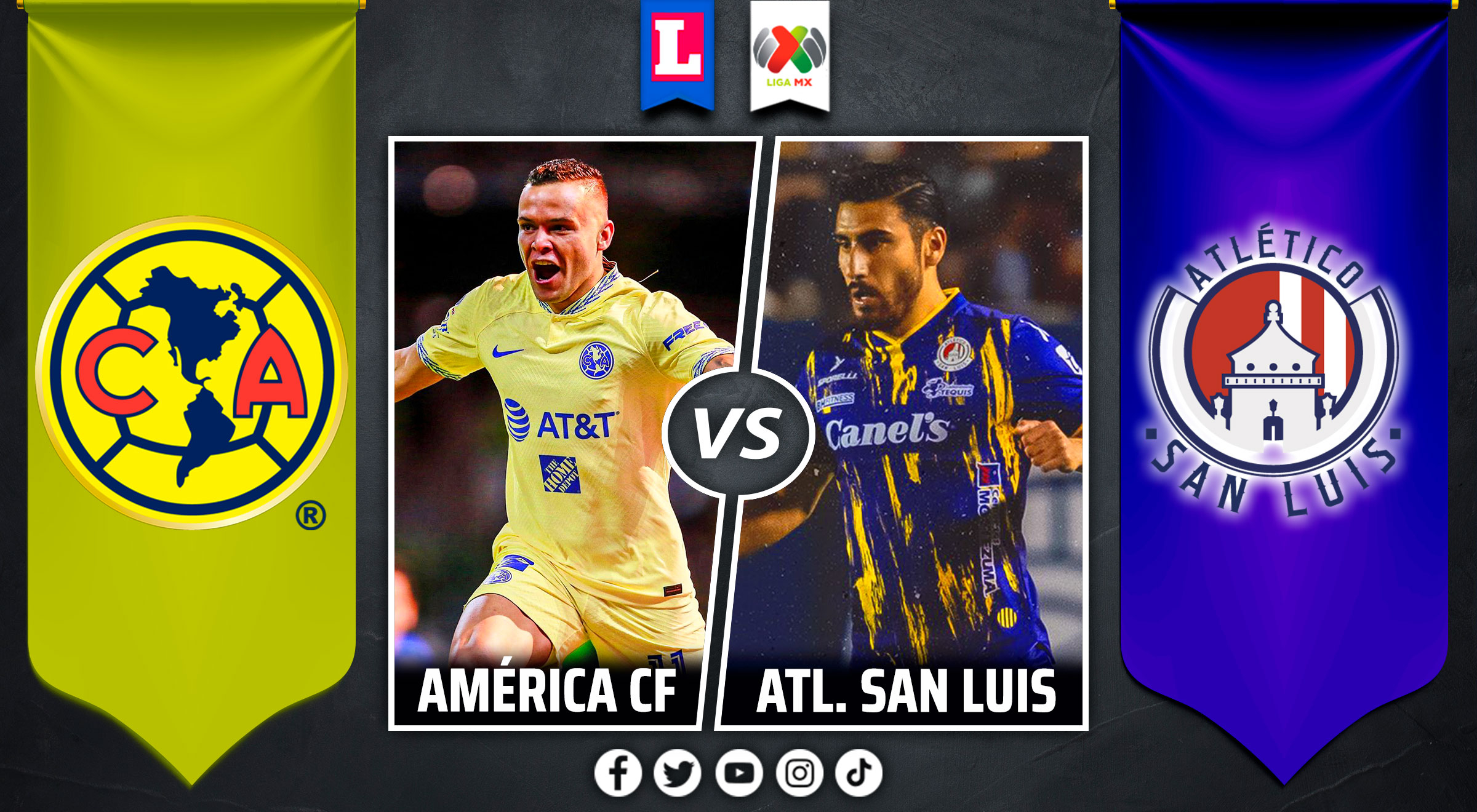 [Canal 5 y TUDN EN VIVO] América vs. San Luis ONLINE GRATIS por Liga MX