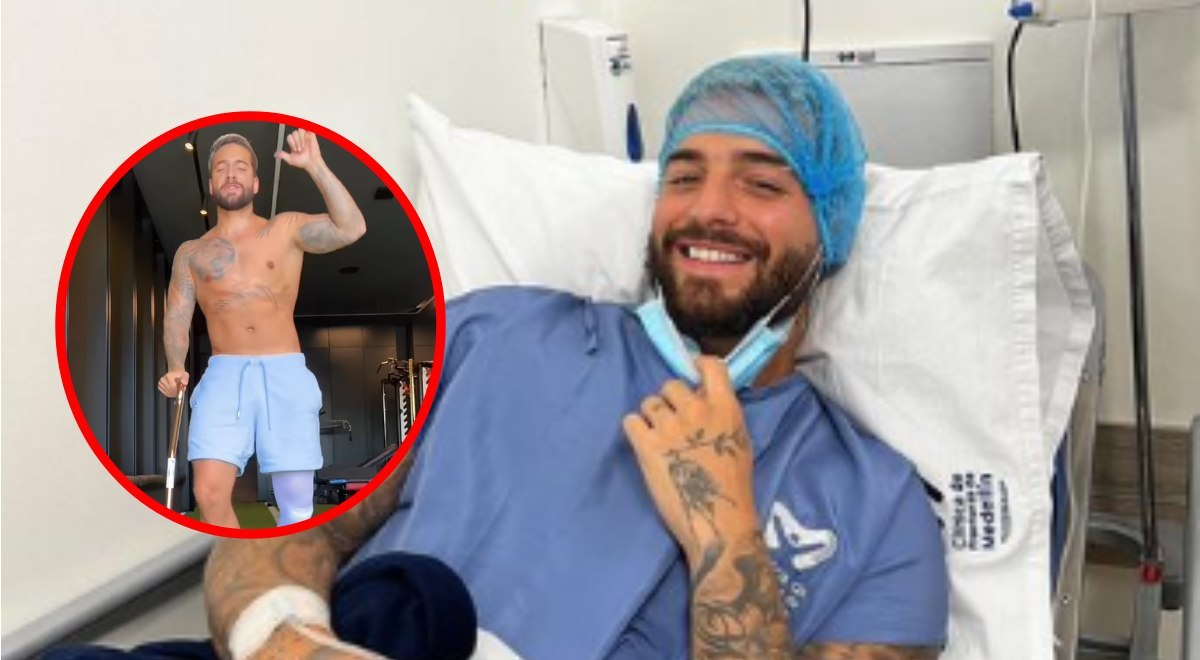 Maluma reaparece tras ser operado de la rodilla: 