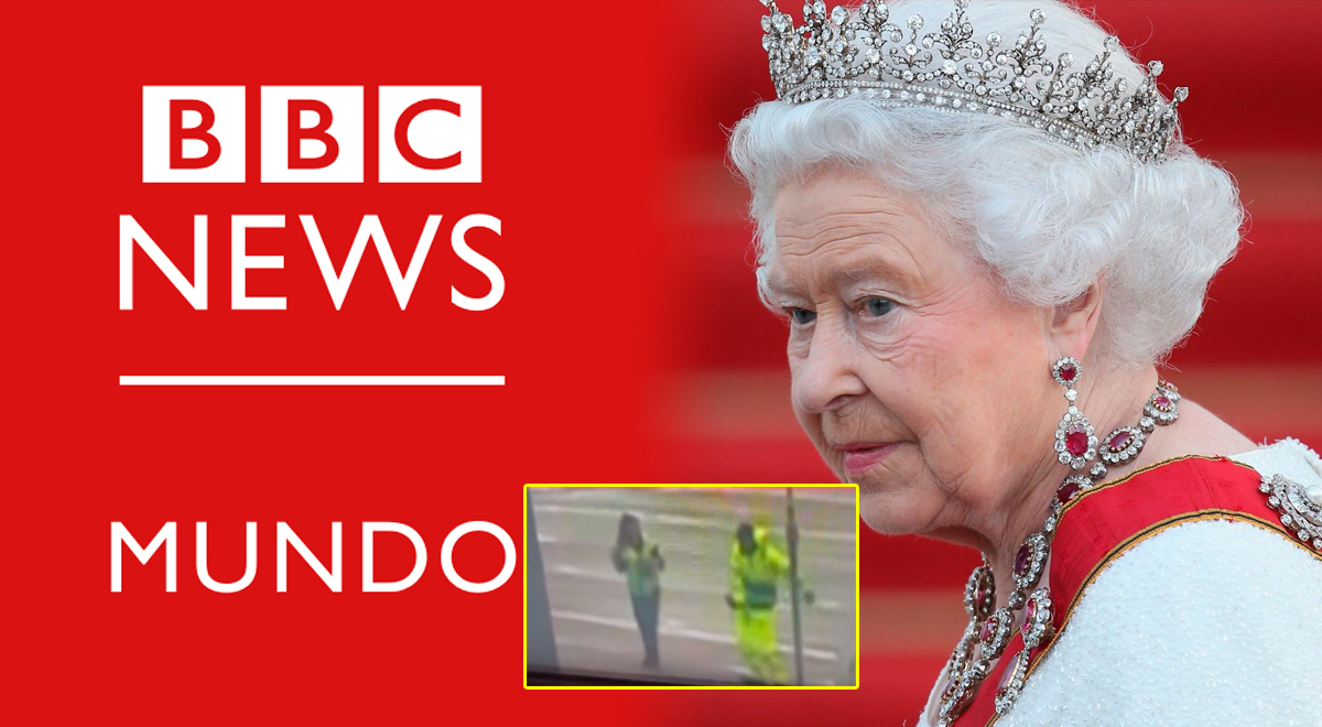 La BBC informaba sobre la reina Isabel II y cámara captó a dos trabajadores bailando Fornite
