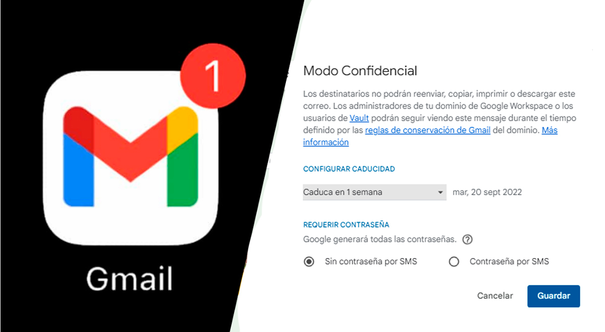 'Modo Confidencial en Gmail: Así podrás colocar fecha de caducidad en los correos