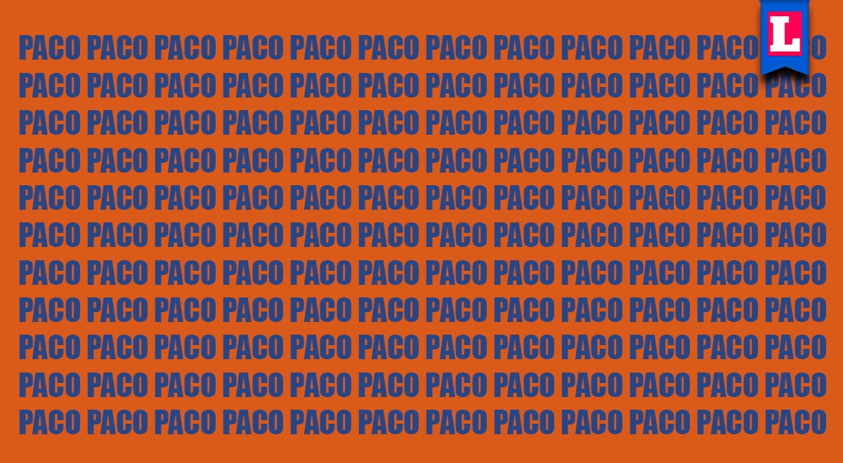 Reto Visual EXTREMO: Encuentra la palabra 'PAGO' en 9 segundos