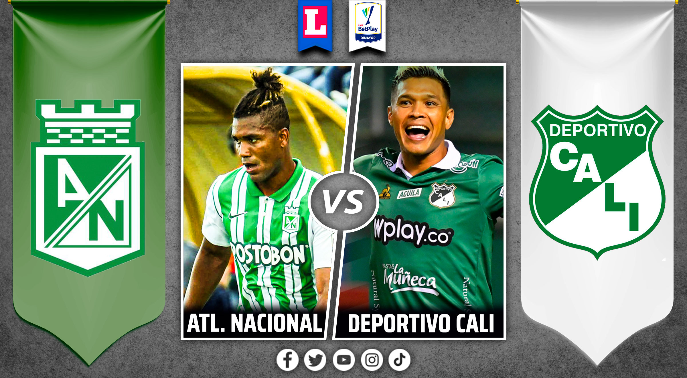 Atlético Nacional vs Deportivo Cali HOY EN VIVO Liga BetPlay: horario y dónde ver partido