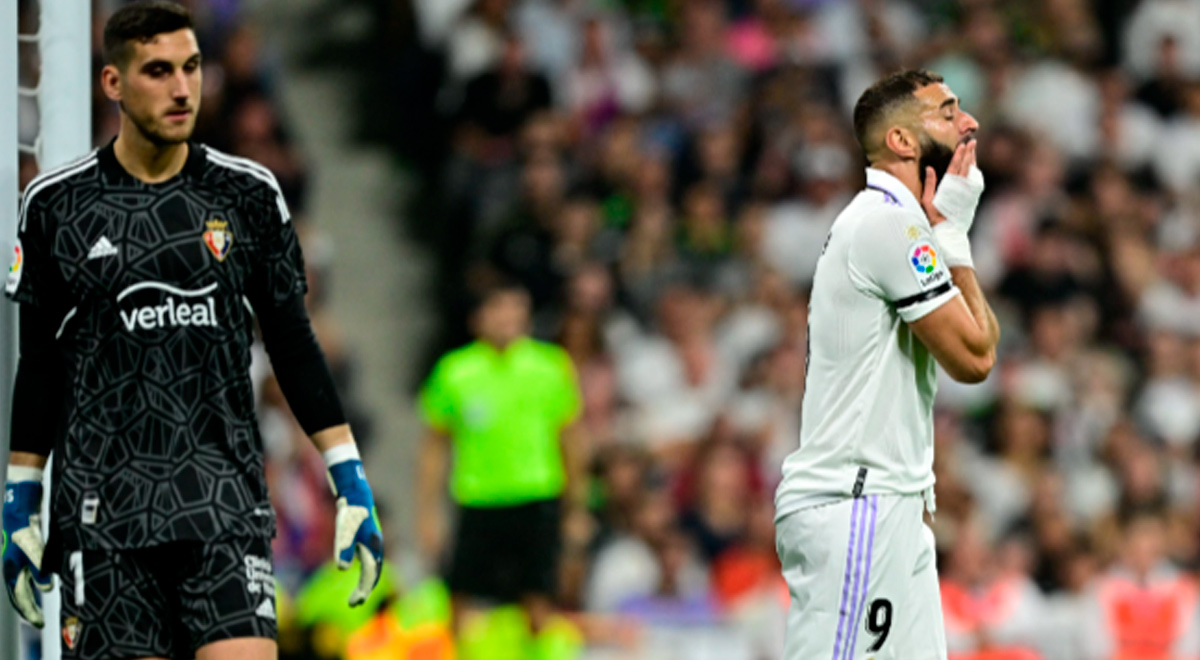 Real Madrid empató 1-1 con Osasuna y dejó escapar el liderato de LaLiga
